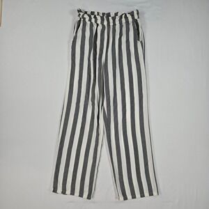 American Eagle Women Small Striped Wide Leg Pants Preppy Art Teacher Chic